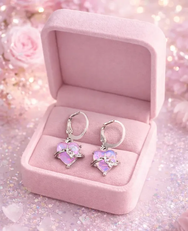 Crystal_Dangle_Hoop_Earrings_Set,_Silver_Tone,_Heart_Lock,_Dolphin,_Teardrop_Designs,_Multiple_Pairs_(A386)