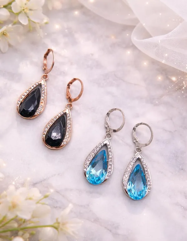 Crystal_Dangle_Hoop_Earrings_Set,_Silver_Tone,_Heart_Lock,_Dolphin,_Teardrop_Designs,_Multiple_Pairs_(A387)