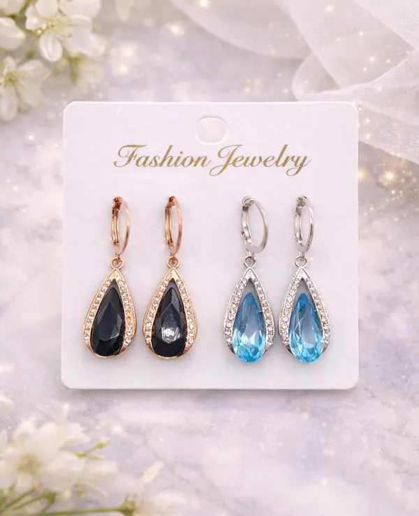Crystal_Dangle_Hoop_Earrings_Set,_Silver_Tone,_Heart_Lock,_Dolphin,_Teardrop_Designs,_Multiple_Pairs_(A387)