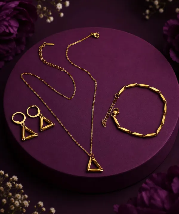 SHANKHRAJ_MALL_Gold-Silver_Tone_Geometric_Triangle_Jewellery_Set_with_Necklace,_Earrings_(GOLD)