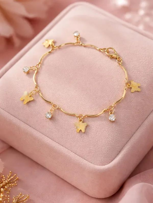 Gold-Tone_Charm_Bracelet_with_Crystal_Accents,_Butterfly,_Heart_and_Leaf_Charms,_Set_of_3