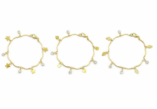 Gold-Tone_Charm_Bracelet_with_Crystal_Accents,_Butterfly,_Heart_and_Leaf_Charms,_Set_of_3