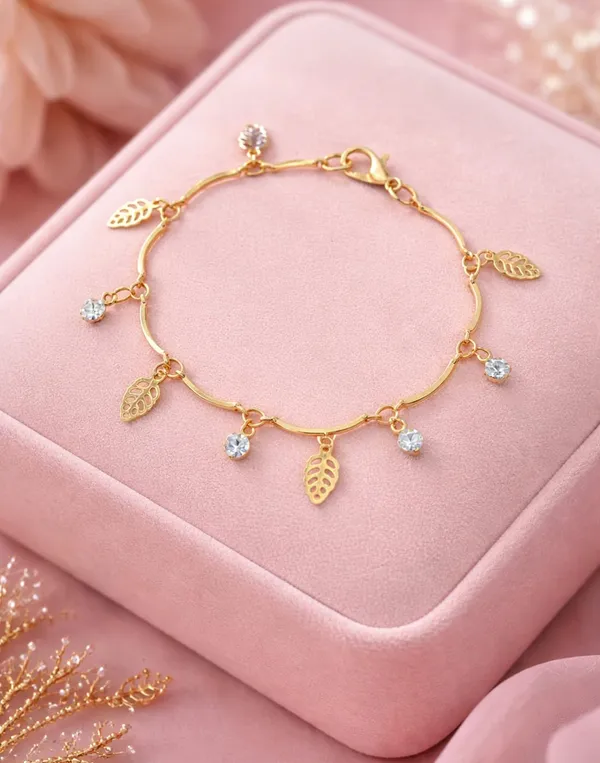 Gold-Tone_Charm_Bracelet_with_Crystal_Accents,_Butterfly,_Heart_and_Leaf_Charms,_Set_of_3