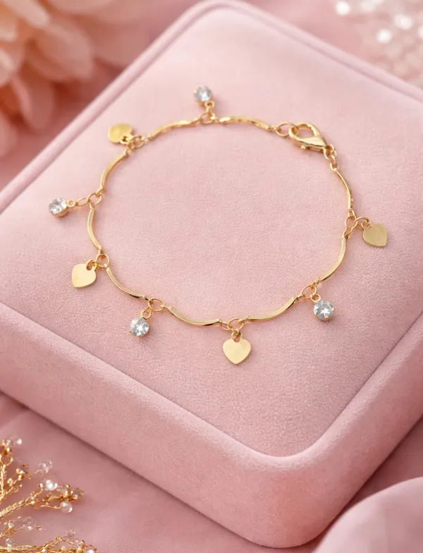 Gold-Tone_Charm_Bracelet_with_Crystal_Accents,_Butterfly,_Heart_and_Leaf_Charms,_Set_of_3