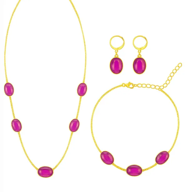 SHANKHRAJ_MALL_Purple_Stone_Gold_Plated_Necklace_Bracelet_and_Earrings_Jewellery_Set_for_Women