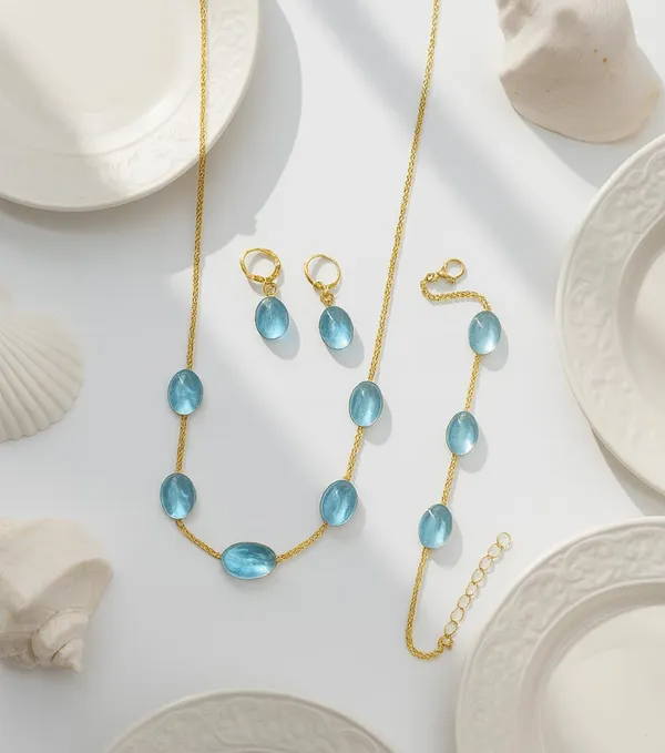 SHANKHRAJ_MALL_Sky_Blue_Oval_Stone_Gold_Plated_Necklace_Set_for_Women_|_Elegant_Minimal_Chain_Necklace_with_Matching_Earrings
