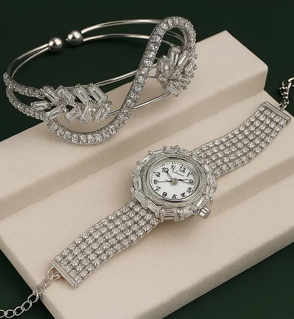 SHANKHRAJ_MALL_Women’s_Rose_Gold_Luxury_Crystal_Watch_Combo_|_Premium_Diamond-Look_Bracelet_&_Watch_Set