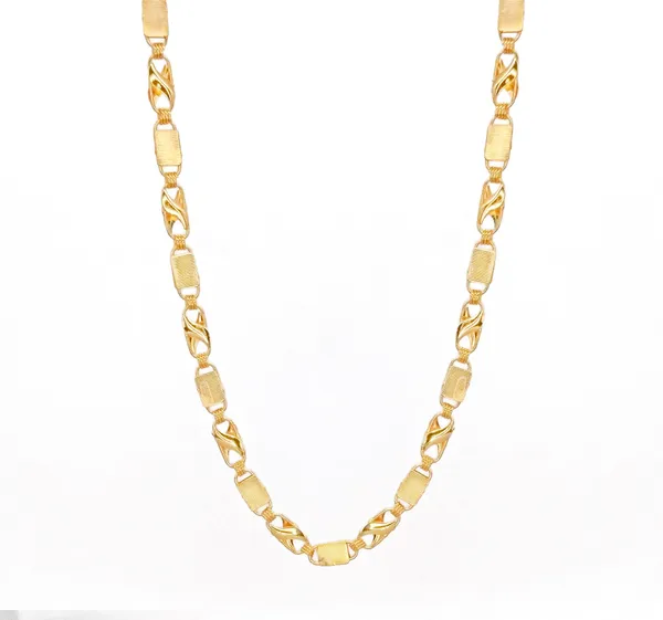 SHANKHRAJ_MALL_Elegant_Gold-Plated_Chain_Necklace,_Twisted_Link_Design,_Women's_Fashion_Jewelry