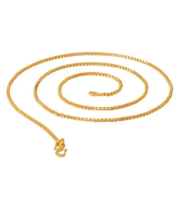 SHANKHRAJ_MALL_Classic_Gold-Plated_Chain_Necklace_for_Men_&_Women_|_Durable_Lobster_Clasp_(10036)