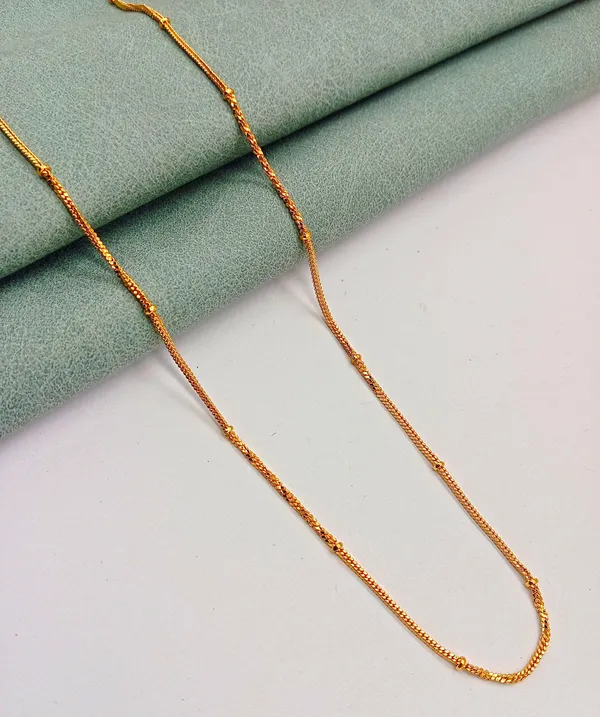 SHANKHRAJ_MALL_Classic_Gold-Plated_Chain_Necklace_for_Men_&_Women_|_Durable_Lobster_Clasp_(10028)