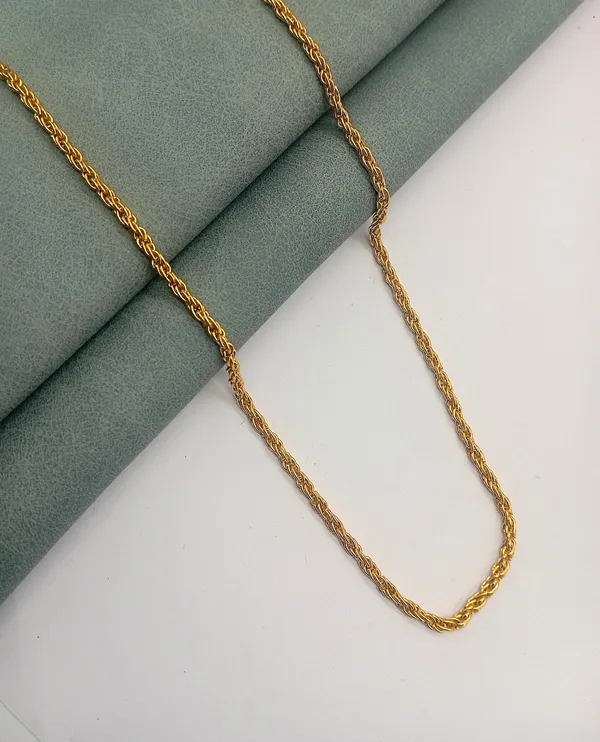 SHANKHRAJ_MALL_Classic_Gold-Plated_Chain_Necklace_for_Men_&_Women_|_Durable_Lobster_Clasp_(10019)