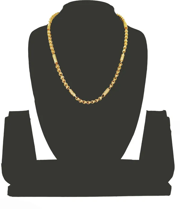 SHANKHRAJ_MALL_Classic_Gold-Plated_Chain_Necklace_for_Men_&_Women_|_Durable_Lobster_Clasp_(100738)