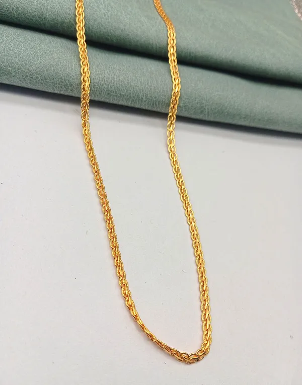 SHANKHRAJ_MALL_Classic_Gold-Plated_Chain_Necklace_for_Men_&_Women_|_Durable_Lobster_Clasp_(10074)