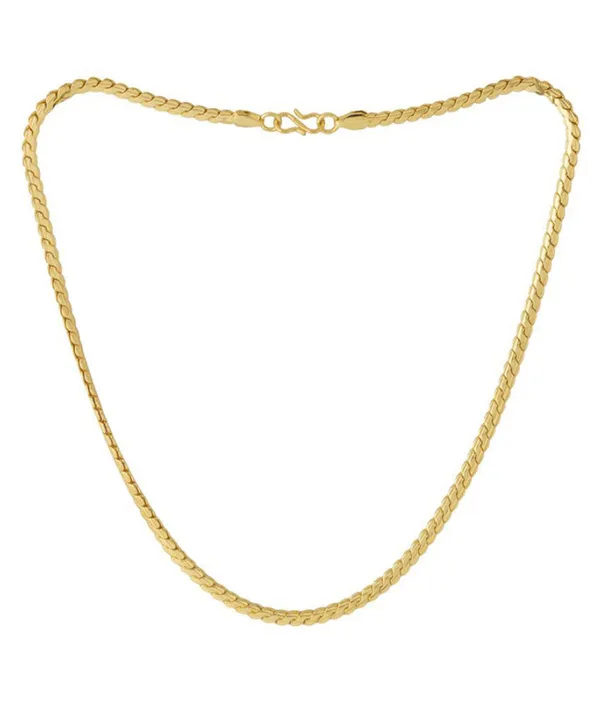 SHANKHRAJ_MALL_Classic_Gold-Plated_Chain_Necklace_for_Men_&_Women_|_Durable_Lobster_Clasp_(10075)