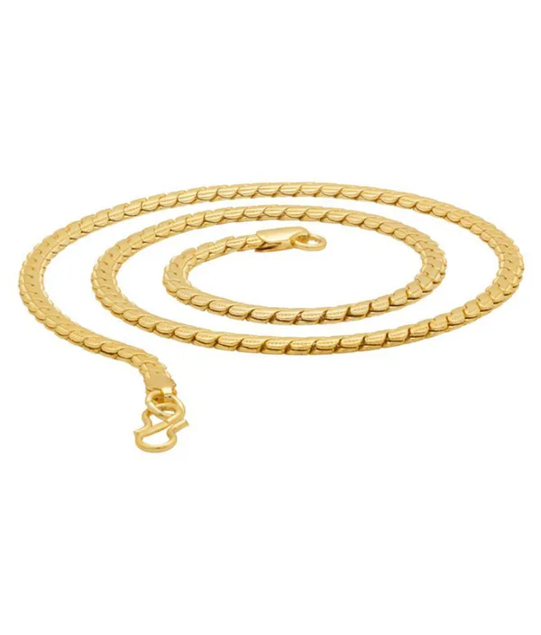 SHANKHRAJ_MALL_Classic_Gold-Plated_Chain_Necklace_for_Men_&_Women_|_Durable_Lobster_Clasp_(10075)