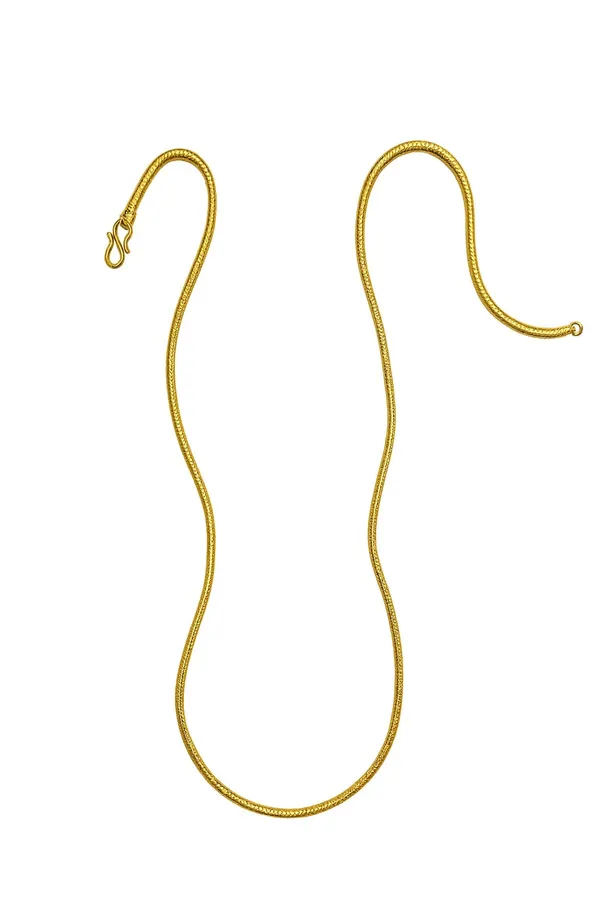 SHANKHRAJ_MALL_24K_Gold_Plated_Chain_Necklace,_Braided_Design,_Traditional_Style