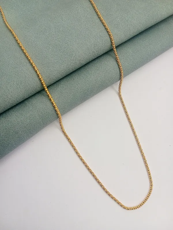 SHANKHRAJ_MALL_Classic_Gold-Plated_Chain_Necklace_for_Men_&_Women_|_Durable_Lobster_Clasp_(10016)
