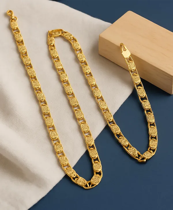 SHANKHRAJ_MALL_Classic_Gold-Plated_Chain_Necklace_for_Men_&_Women_|_Durable_Lobster_Clasp_(A284)