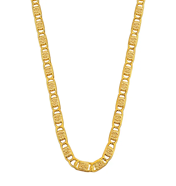 SHANKHRAJ_MALL_Classic_Gold-Plated_Chain_Necklace_for_Men_&_Women_|_Durable_Lobster_Clasp_(A284)