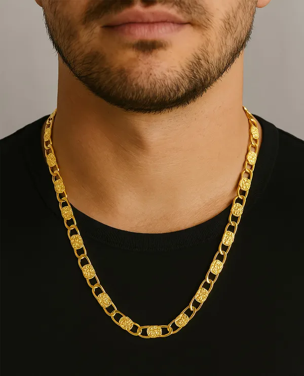 SHANKHRAJ_MALL_Classic_Gold-Plated_Chain_Necklace_for_Men_&_Women_|_Durable_Lobster_Clasp_(A284)