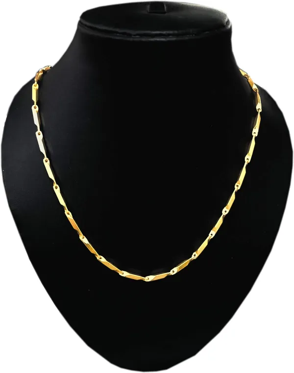 SHANKHRAJ_MALL_Classic_Gold-Plated_Chain_Necklace_for_Men_&_Women_|_Durable_Lobster_Clasp_(10054)