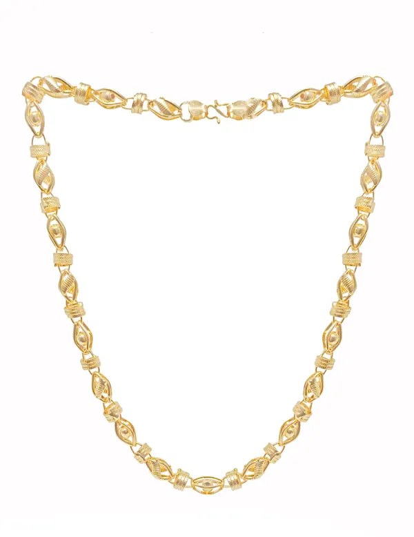 SHANKHRAJ_MALL_Gold_Plated_Men’s_Chain_Necklace_for_Boys_&_Men_|_Stylish_Heavy_Look_Chain_|_Multiple_Designs_&_Sizes_(100100)