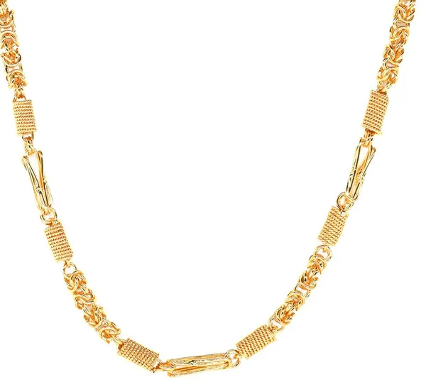 SHANKHRAJ_MALL_Gold_Plated_Men’s_Chain_Necklace_for_Boys_&_Men_|_Stylish_Heavy_Look_Chain_|_Multiple_Designs_&_Sizes_(1004)