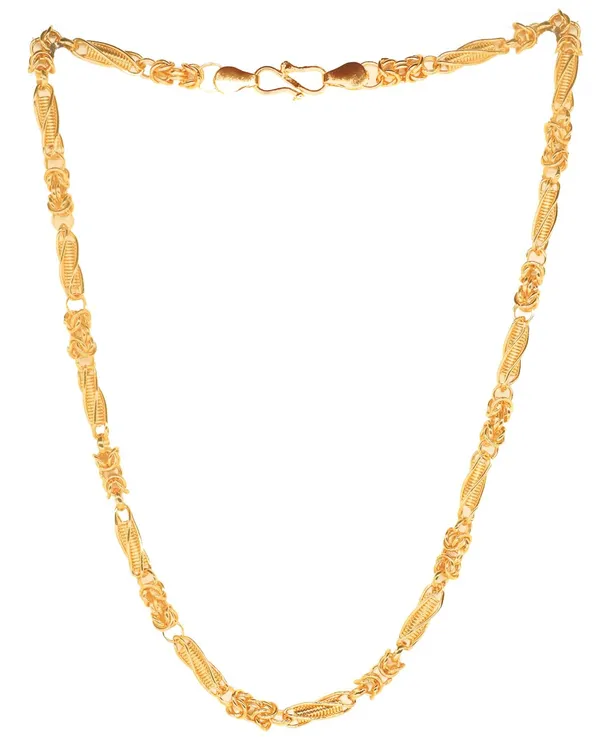 SHANKHRAJ_MALL_Gold_Plated_Men’s_Chain_Necklace_for_Boys_&_Men_|_Stylish_Heavy_Look_Chain_|_Multiple_Designs_&_Sizes_(10079)