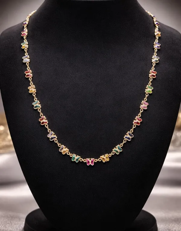SHANKHRAJ_MALL_Multicolor_Crystal_Necklace_Set_for_Women_|_Gold_Plated_Stone_Chain_Jewellery_(A396)