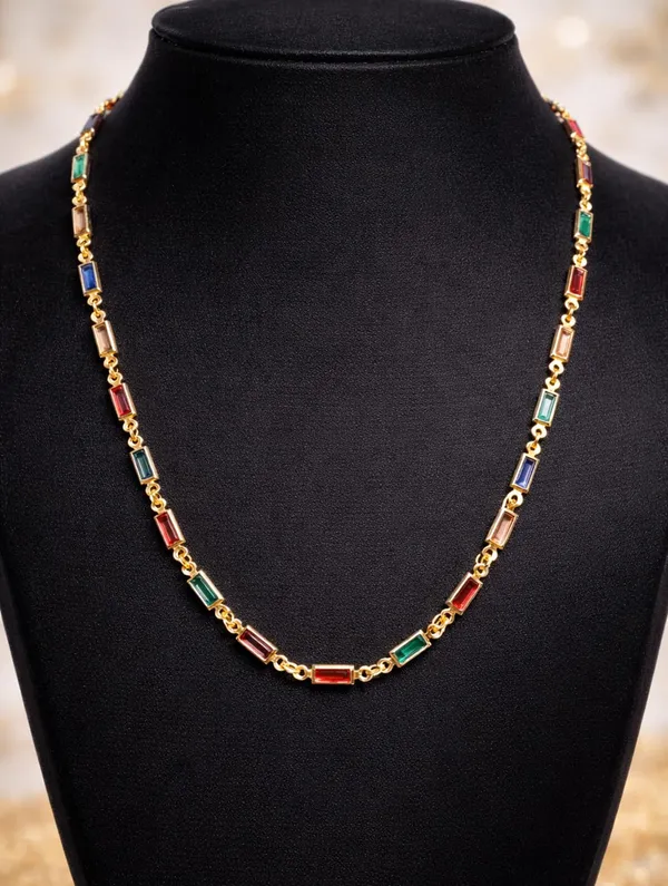 SHANKHRAJ_MALL_Multicolor_Crystal_Necklace_Set_for_Women_|_Gold_Plated_Stone_Chain_Jewellery_(A395)