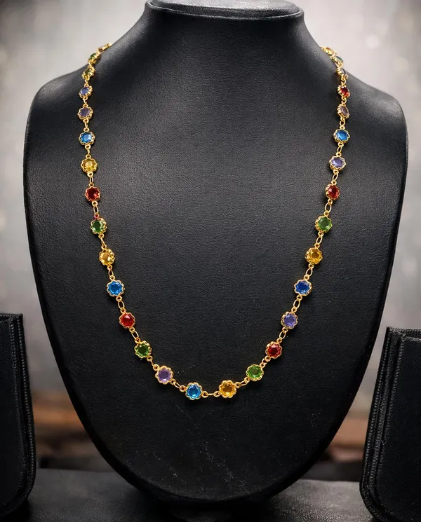 SHANKHRAJ_MALL_Multicolor_Crystal_Necklace_Set_for_Women_|_Gold_Plated_Stone_Chain_Jewellery_(A397)