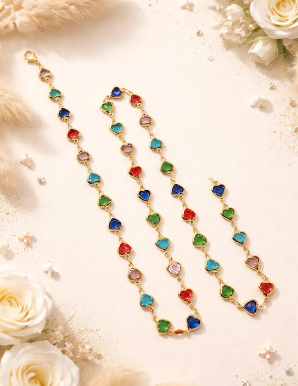 SHANKHRAJ_MALL_Multicolor_Crystal_Necklace_Set_for_Women_|_Gold_Plated_Stone_Chain_Jewellery_(A392)