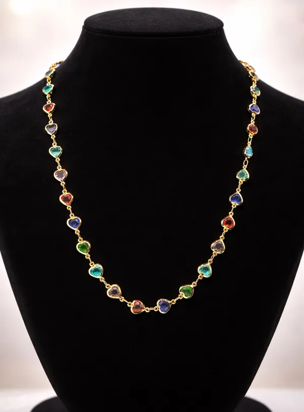 SHANKHRAJ_MALL_Multicolor_Crystal_Necklace_Set_for_Women_|_Gold_Plated_Stone_Chain_Jewellery_(A392)