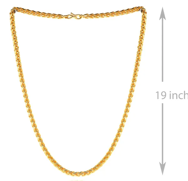 SHANKHRAJ_MALL_Classic_Gold-Plated_Chain_Necklace_for_Men_&_Women_|_Durable_Lobster_Clasp_(1009)