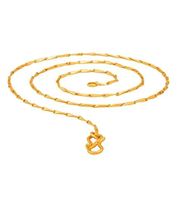 SHANKHRAJ_MALL_Classic_Gold-Plated_Chain_Necklace_for_Men_&_Women_|_Durable_Lobster_Clasp_(10055)