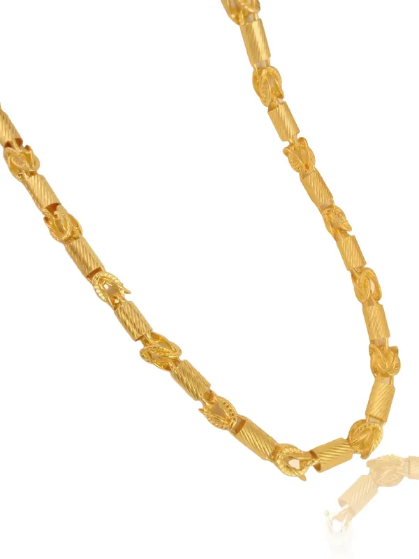 SHANKHRAJ_MALL_Gold_Plated_Men’s_Chain_Necklace_for_Boys_&_Men_|_Stylish_Heavy_Look_Chain_|_Multiple_Designs_&_Sizes_(100113)