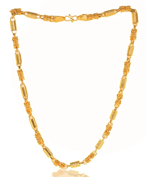 SHANKHRAJ_MALL_Gold_Plated_Men’s_Chain_Necklace_for_Boys_&_Men_|_Stylish_Heavy_Look_Chain_|_Multiple_Designs_&_Sizes_(100114)