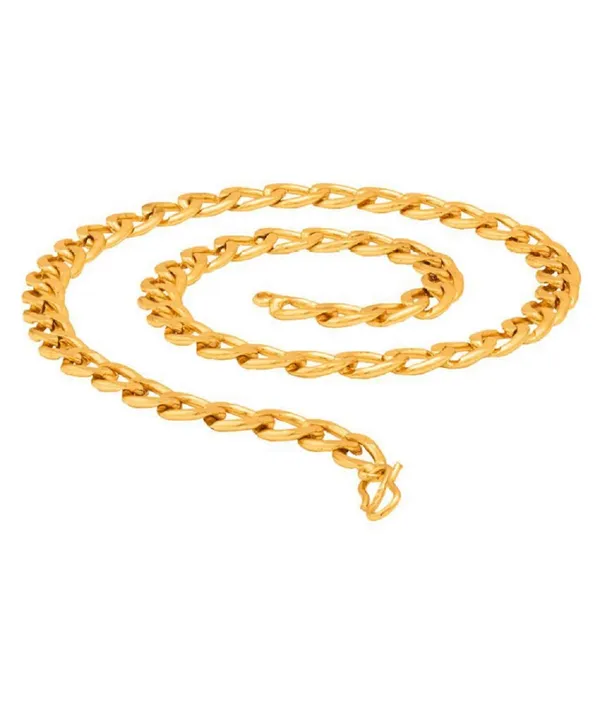SHANKHRAJ_MALL_Classic_Gold-Plated_Chain_Necklace_for_Men_&_Women_|_Durable_Lobster_Clasp_(10020)