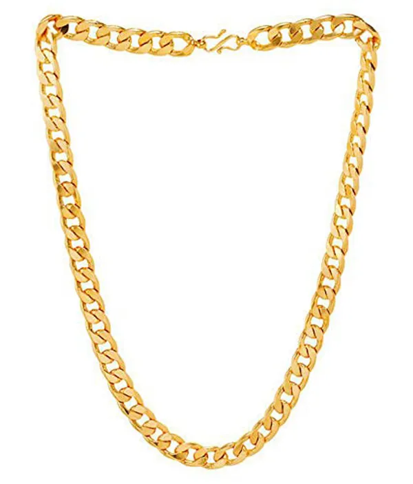 SHANKHRAJ_MALL_Classic_Gold-Plated_Chain_Necklace_for_Men_&_Women_|_Durable_Lobster_Clasp_(10020)