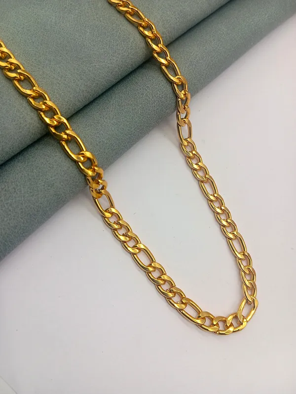 SHANKHRAJ_MALL_Classic_Gold-Plated_Chain_Necklace_for_Men_&_Women_|_Durable_Lobster_Clasp_(10022)