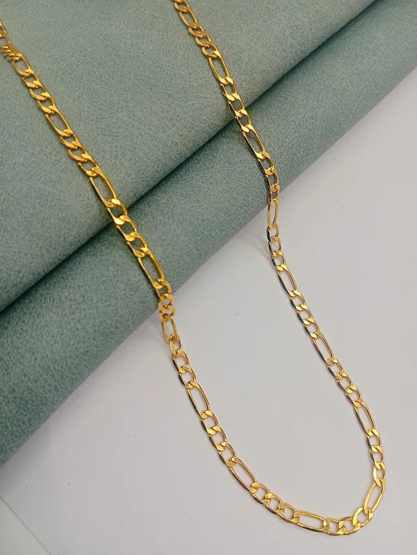 SHANKHRAJ_MALL_Classic_Gold-Plated_Chain_Necklace_for_Men_&_Women_|_Durable_Lobster_Clasp_(10021)