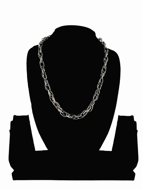 SHANKHRAJ_MALL_Men’s_Chrome_Finish_Figaro_Chain_Necklace_–_Durable_Metal,_Stylish_Jewelry_for_Men_&_Boys,_Non-Tarnish_&_Lightweight_Fashion_Accessory_(100740)