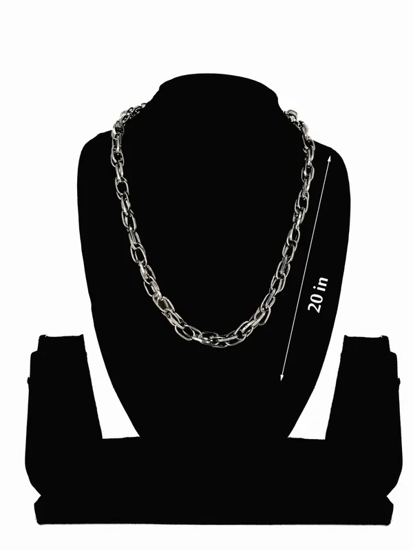 SHANKHRAJ_MALL_Men’s_Chrome_Finish_Figaro_Chain_Necklace_–_Durable_Metal,_Stylish_Jewelry_for_Men_&_Boys,_Non-Tarnish_&_Lightweight_Fashion_Accessory_(100740)