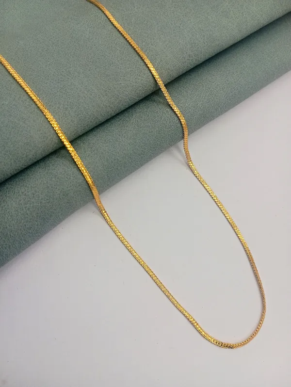 SHANKHRAJ_MALL_Classic_Gold-Plated_Chain_Necklace_for_Men_&_Women_|_Durable_Lobster_Clasp_(10018)