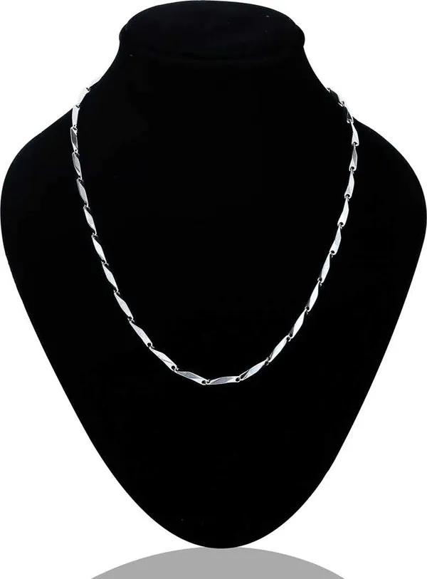 SHANKHRAJ_MALL_Men’s_Chrome_Finish_Figaro_Chain_Necklace_–_Durable_Metal,_Stylish_Jewelry_for_Men_&_Boys,_Non-Tarnish_&_Lightweight_Fashion_Accessory_(100395)