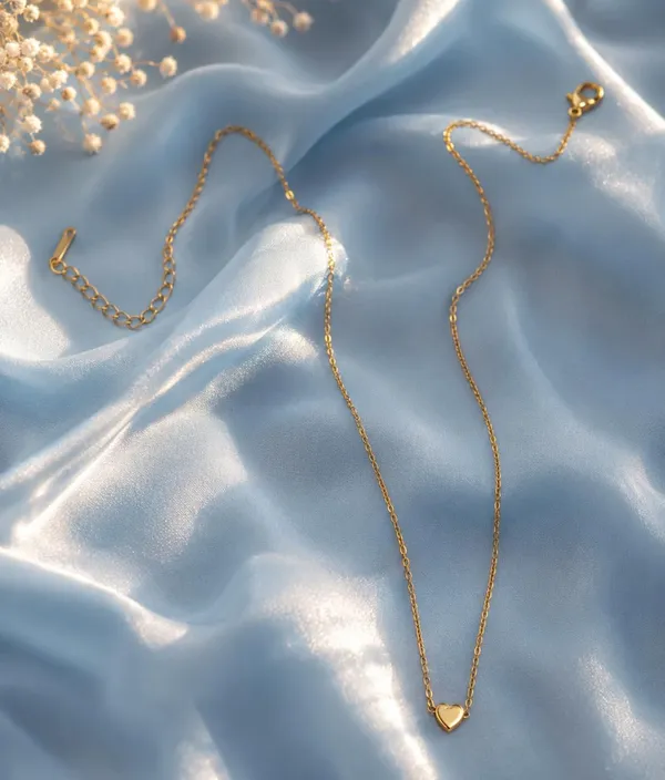 Gold_Plated_Heart_Pendant_Necklace_for_Women_&_Girls_|_Minimalist_Heart_Charm_Necklace_|_Lightweight_Chain_|_Fashion_Jewellery