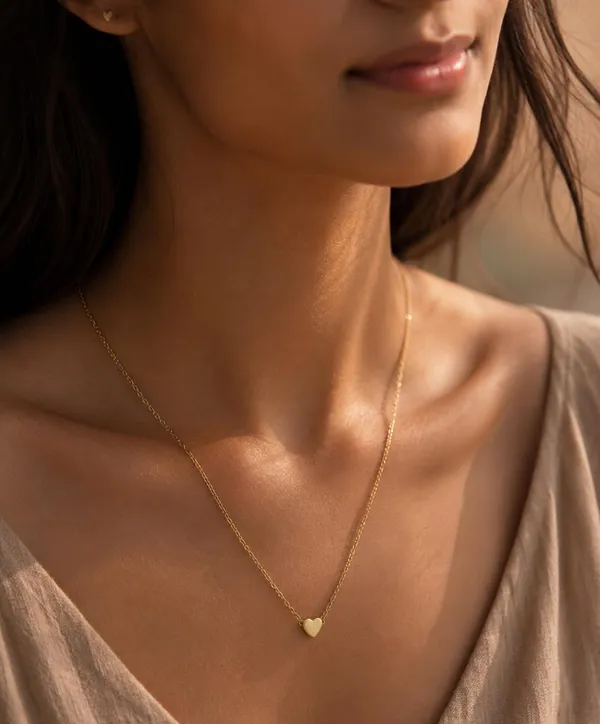 Gold_Plated_Heart_Pendant_Necklace_for_Women_&_Girls_|_Minimalist_Heart_Charm_Necklace_|_Lightweight_Chain_|_Fashion_Jewellery