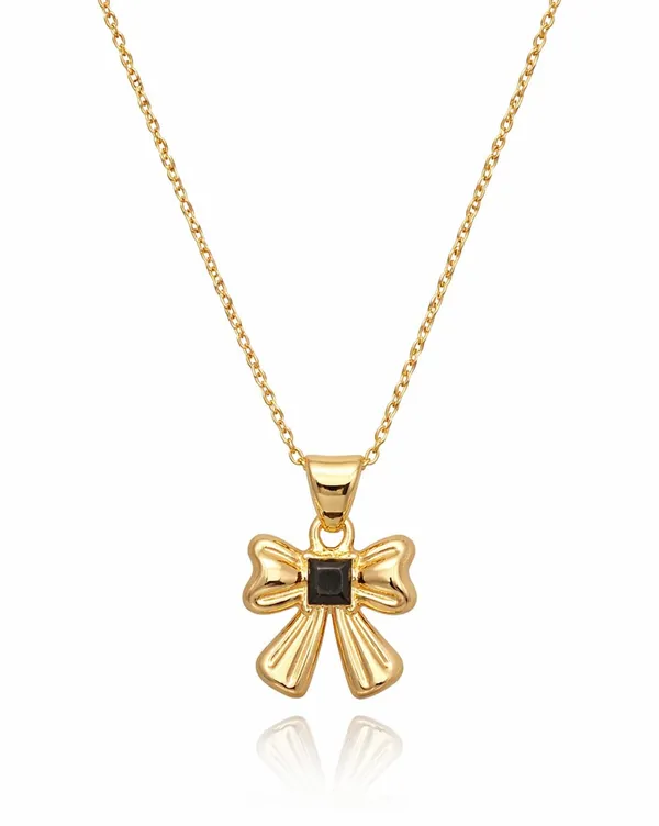 SHANKHRAJ_MALL_Silver_Pendant_Necklace_with_Stone,_Swan_Design,_Chain_Included_(A520)