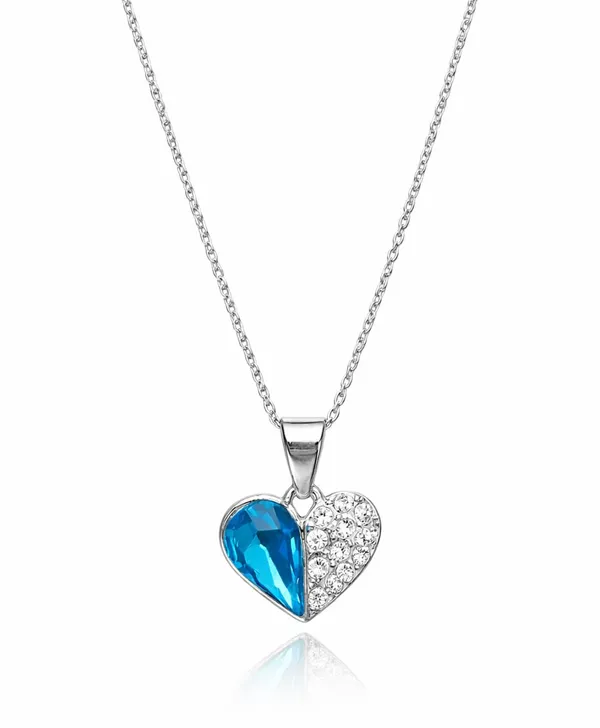 SHANKHRAJ_MALL_Silver_Pendant_Necklace_with_Stone,_Swan_Design,_Chain_Included_(A521)