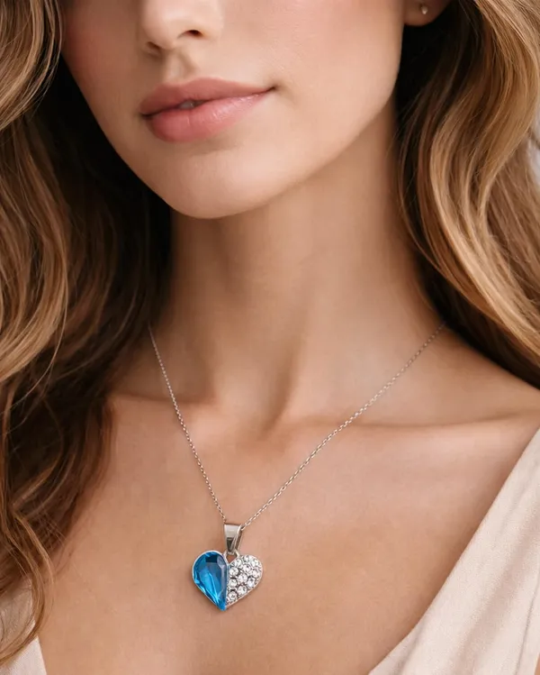 SHANKHRAJ_MALL_Silver_Pendant_Necklace_with_Stone,_Swan_Design,_Chain_Included_(A521)